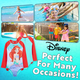 Disney Girls One Piece Swimsuit, Long Sleeve Swimming Costume - Girls Gifts - Get Trend