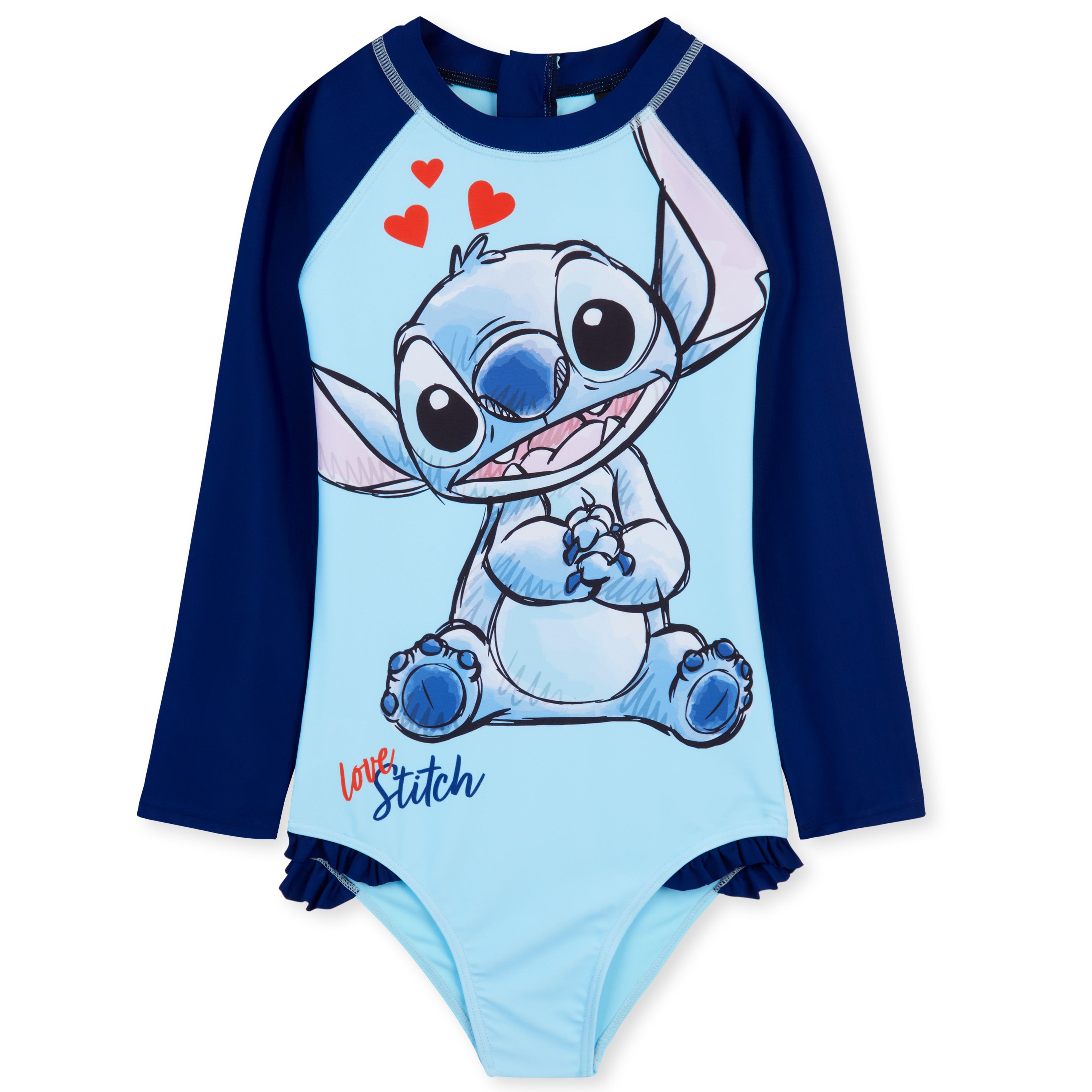 Disney Girls One Piece Swimsuit, Long Sleeve Swimming Costume - Get Trend