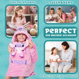 Disney Angel Fleece Hoodie Blanket with Plushie for Kids Teenagers  Kids Oversized Hoodie