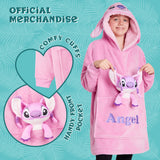 Disney Angel Fleece Hoodie Blanket with Plushie for Kids Teenagers  Kids Oversized Hoodie