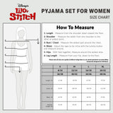 Disney Stitch Womens Pyjamas Set Nightwear Button Front Long PJs Lounge Set