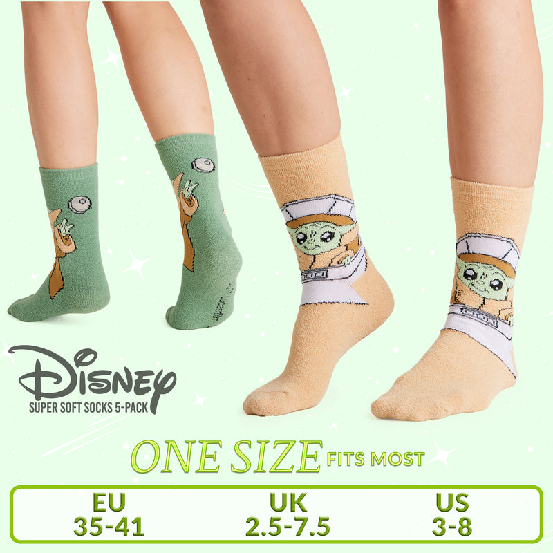 Disney The Mandalorian Fluffy Socks for Women & Teenagers -  5 Pack