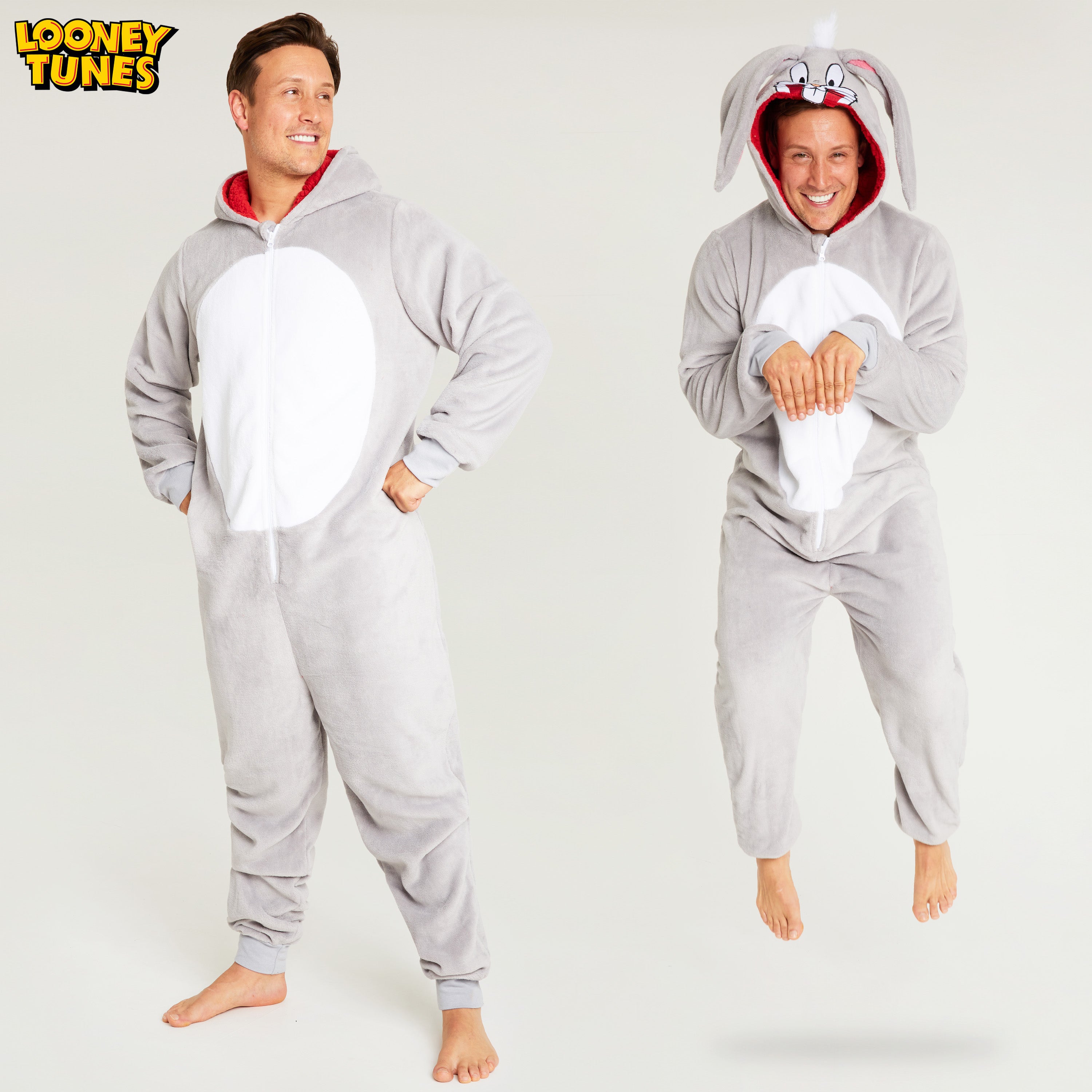 LOONEY TUNES Adult Onesie for Men - Bugs Bunny - Get Trend