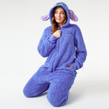 Disney Fleece Onesie for Adults - Blue Stitch - Get Trend