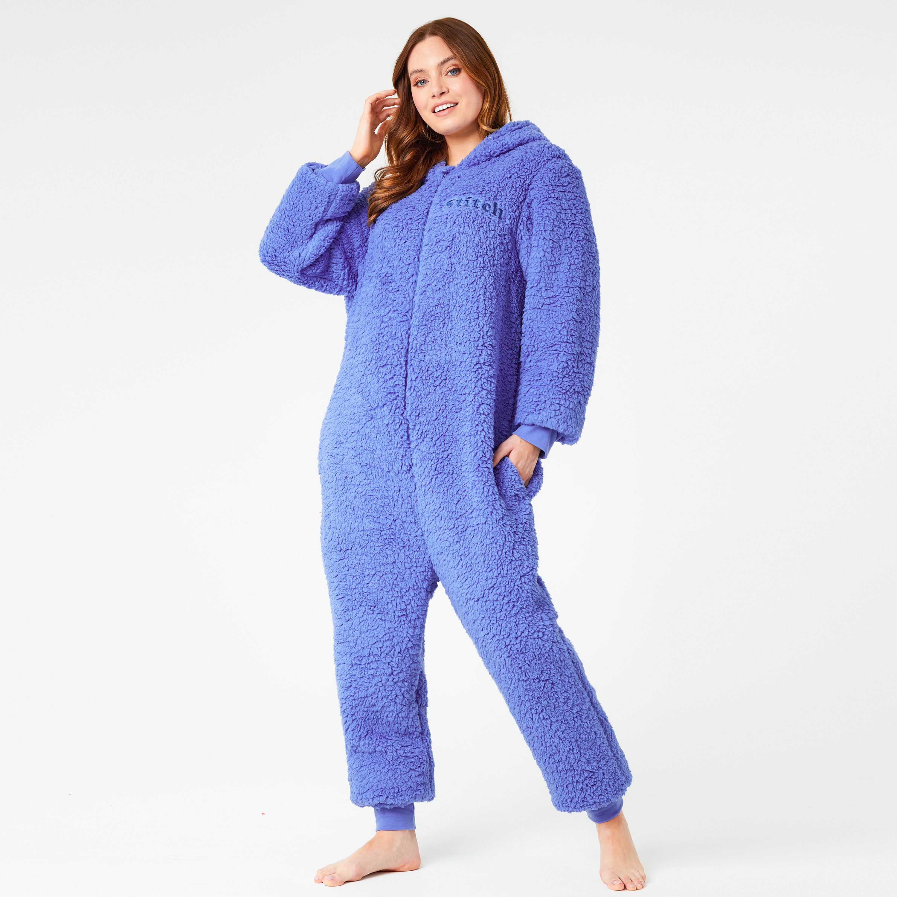 Disney Fleece Onesie for Adults - Blue Stitch - Get Trend