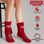 Stranger Things Fluffy Socks for Women and Teenagers - Red - Get Trend