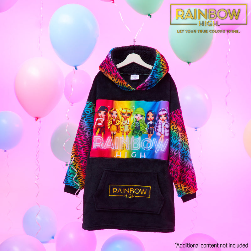 Rainbow High Fleece Hoodie Blanket for Girls , Rainbow High Hoodie
