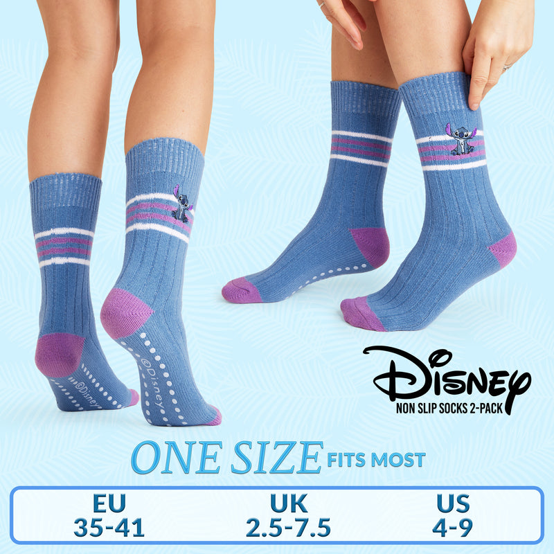 Disney Bed Socks for Women, Non Slip Socks - Stitch