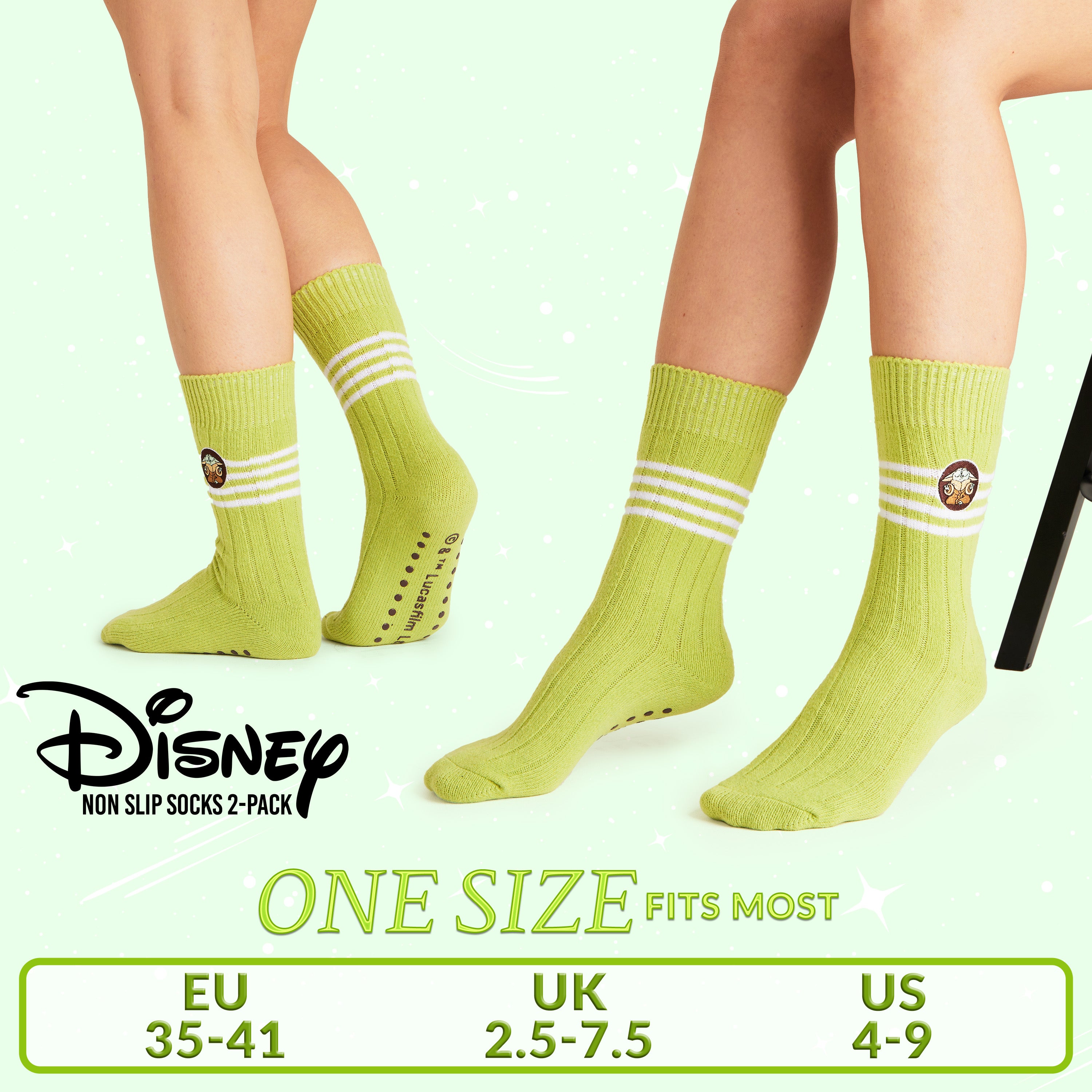 Disney Bed Socks for Women, Non Slip Socks -  Baby Yoda - Get Trend