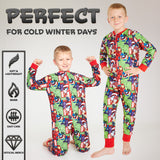 Marvel Fleece Onesie for Boys - Warm Hooded Onesie for Kids - Avengers - Get Trend