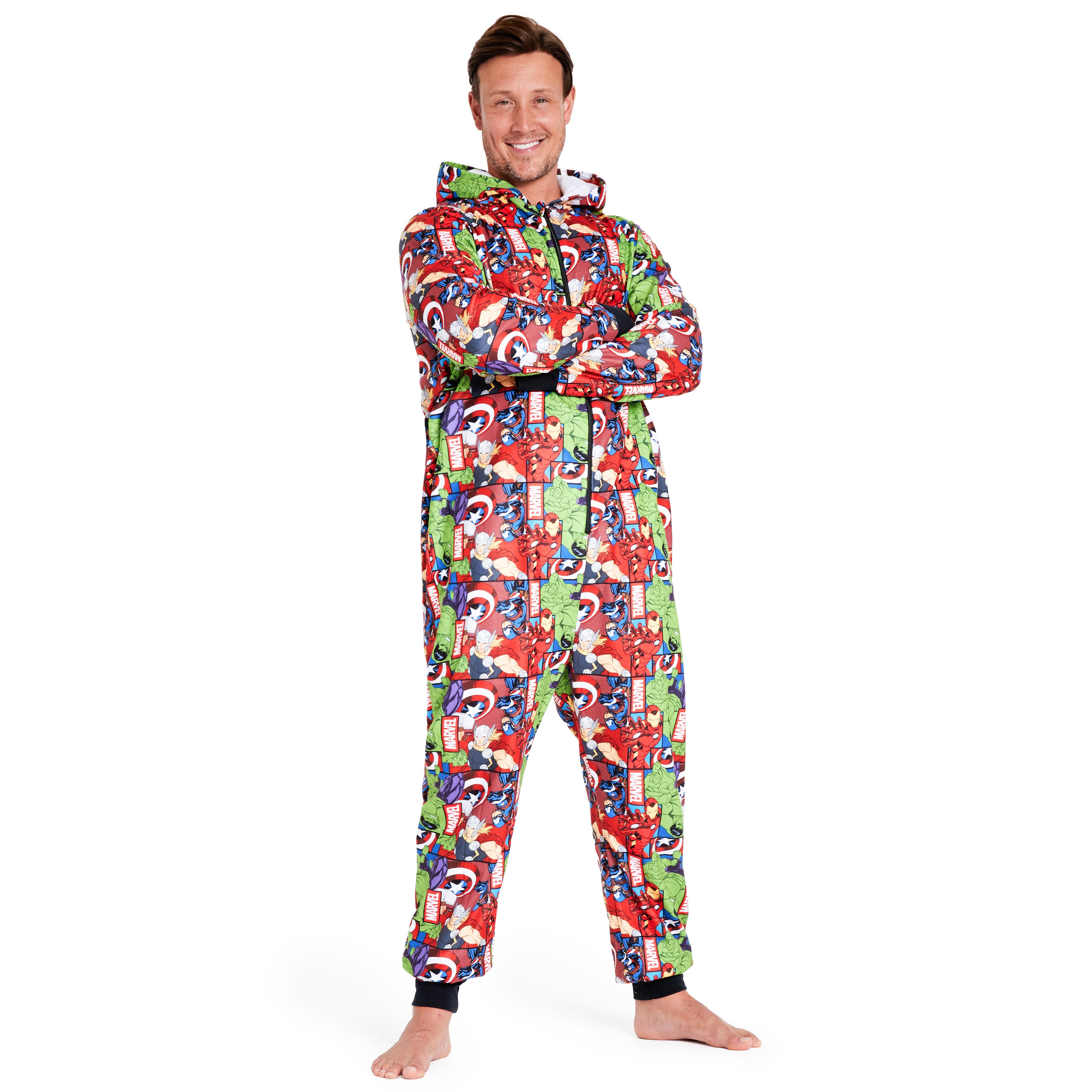 Marvel Adult Onesie for Men - Avengers AOP Onesie for Men