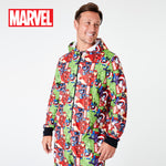 Marvel Adult Onesie for Men - Avengers AOP Onesie for Men - Get Trend