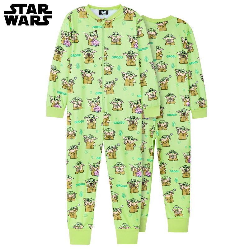 Disney Fleece Kids Onesie, Onesie for Kids - Green Baby Yoda