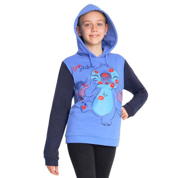 Disney Stitch Kids Hoodie, Blue & Navy Stitch Hooded Sweatshirt - Get Trend