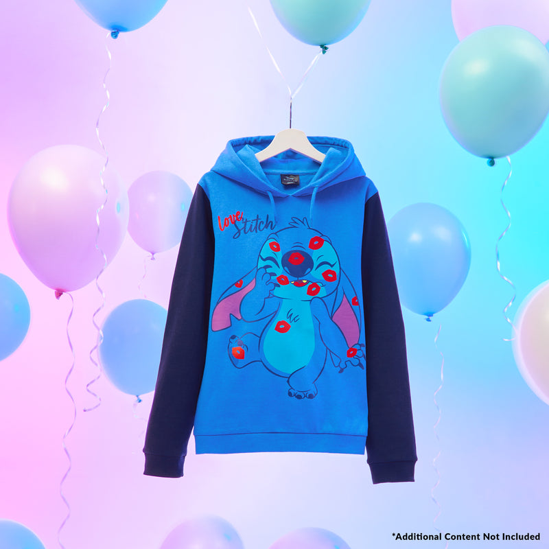 Disney Stitch Kids Hoodie, Blue & Navy Stitch Hooded Sweatshirt