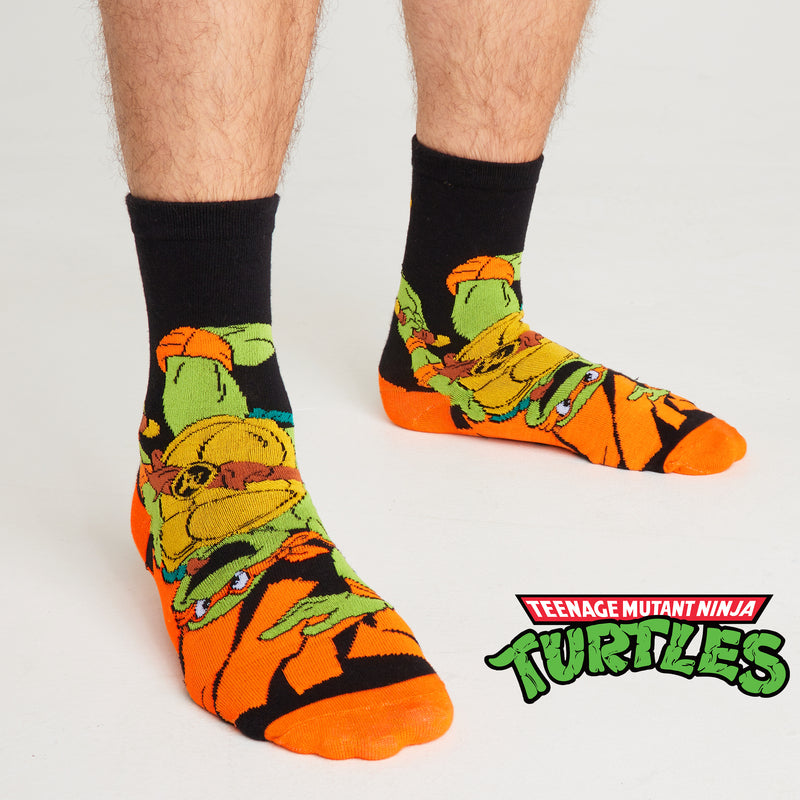 Teenage Mutant Ninja Turtles Mens Socks - Pack of 5 Crew Socks for Men