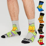 Teenage Mutant Ninja Turtles Mens Socks - Pack of 5 Crew Socks for Men Teenagers - Get Trend