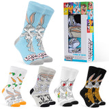 LOONEY TUNES Mens Socks - Pack of 5 Crew Socks for Men - Get Trend