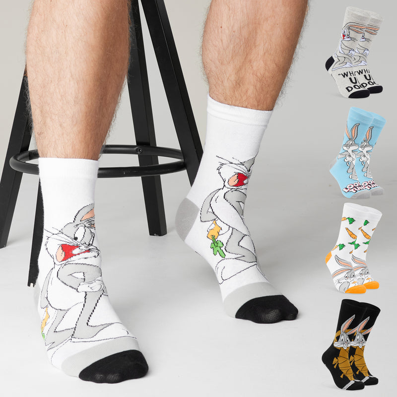 LOONEY TUNES Mens Socks - Pack of 5 Crew Socks for Men - Get Trend