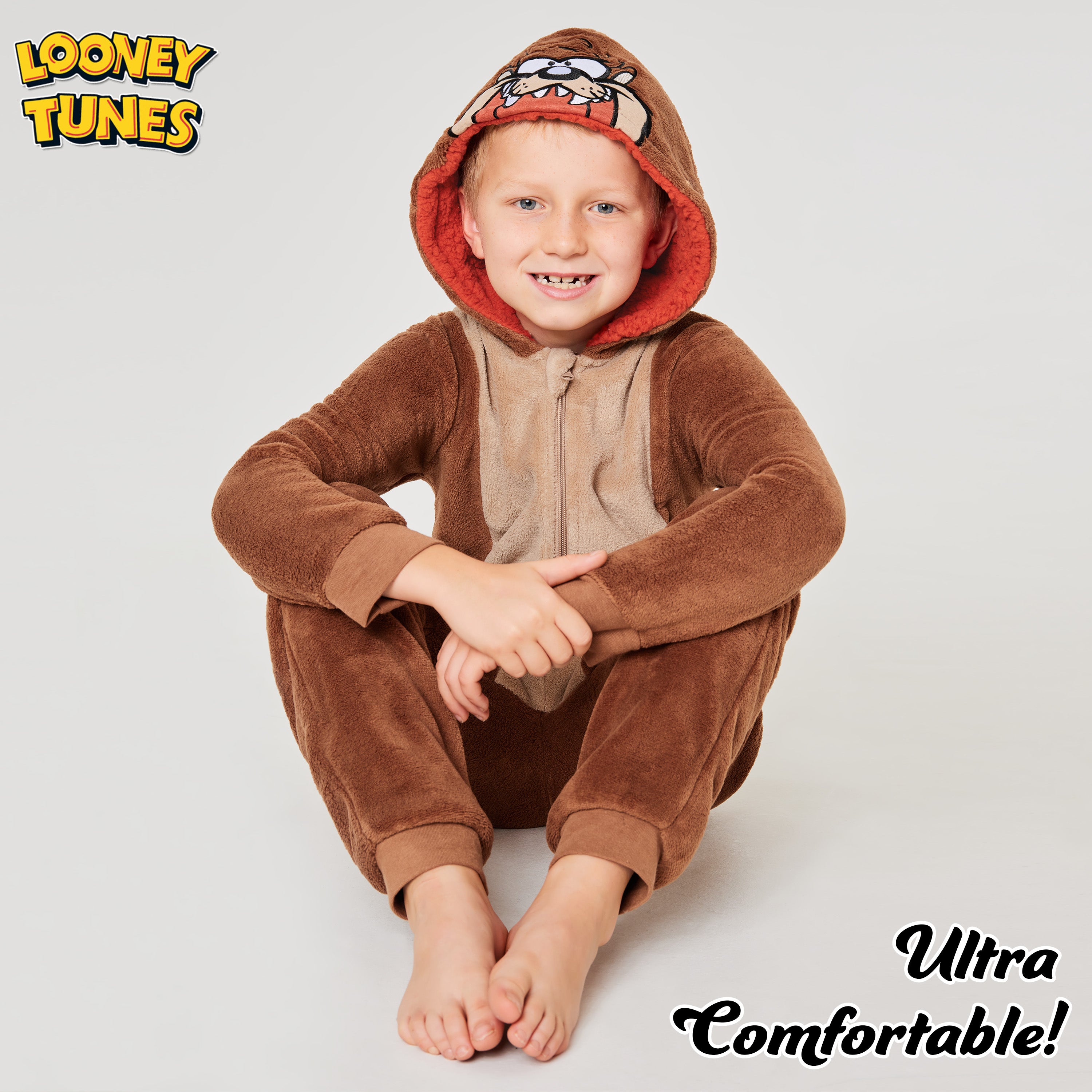 LOONEY TUNES Fleece Onesie for Kids - Taz - Get Trend