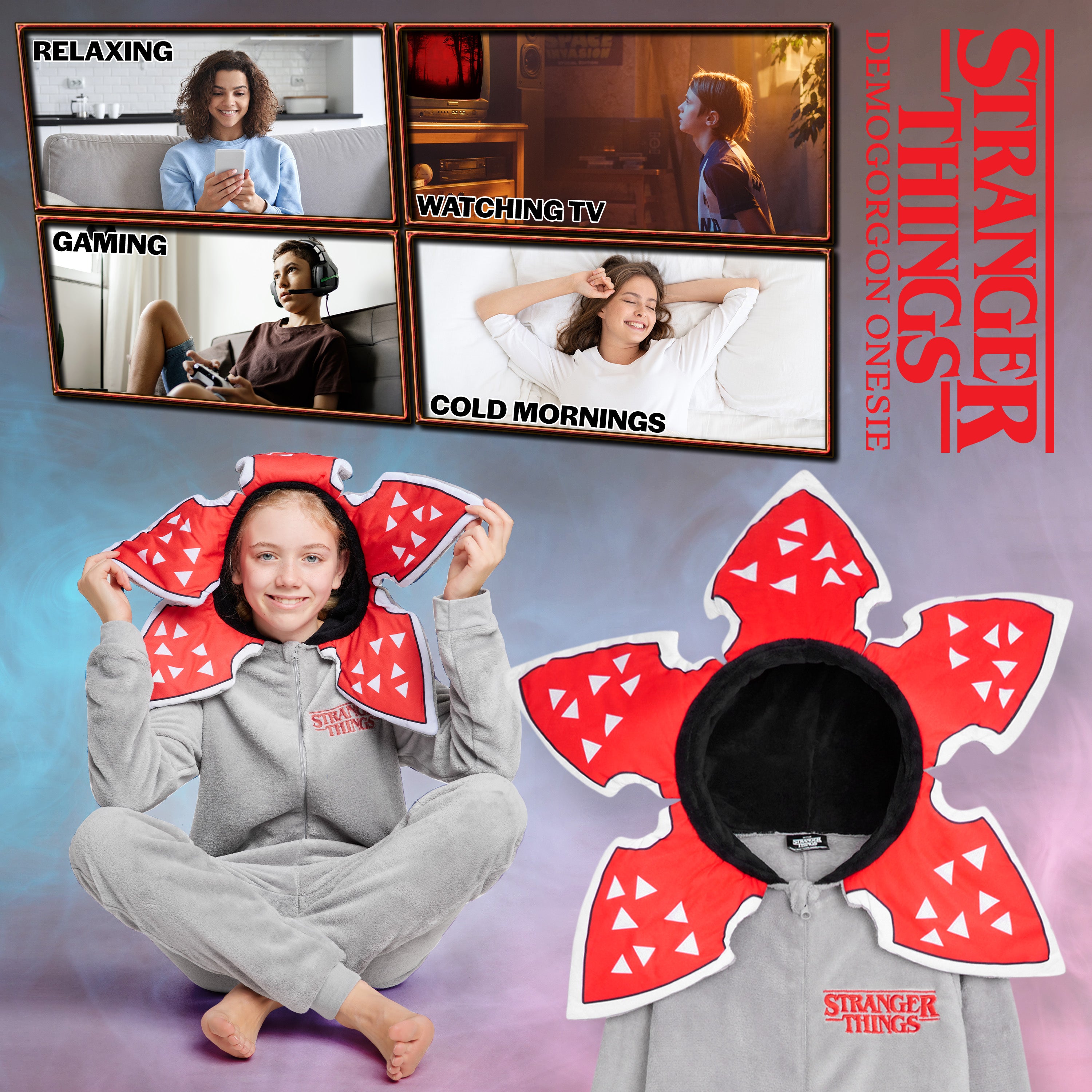 Stranger Things Fleece Onesie for Kids - Get Trend