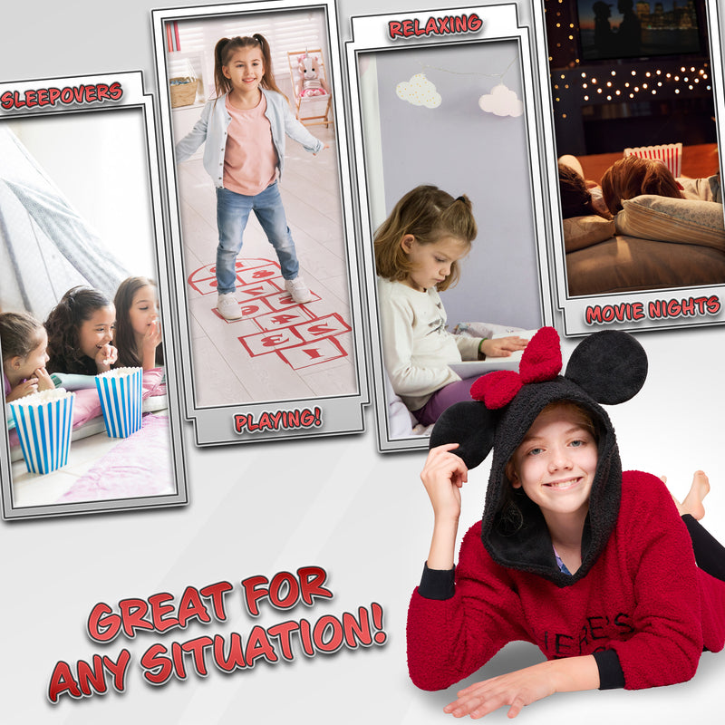 Disney Fleece Hoodie Blanket for Kids - Red Minnie - Get Trend