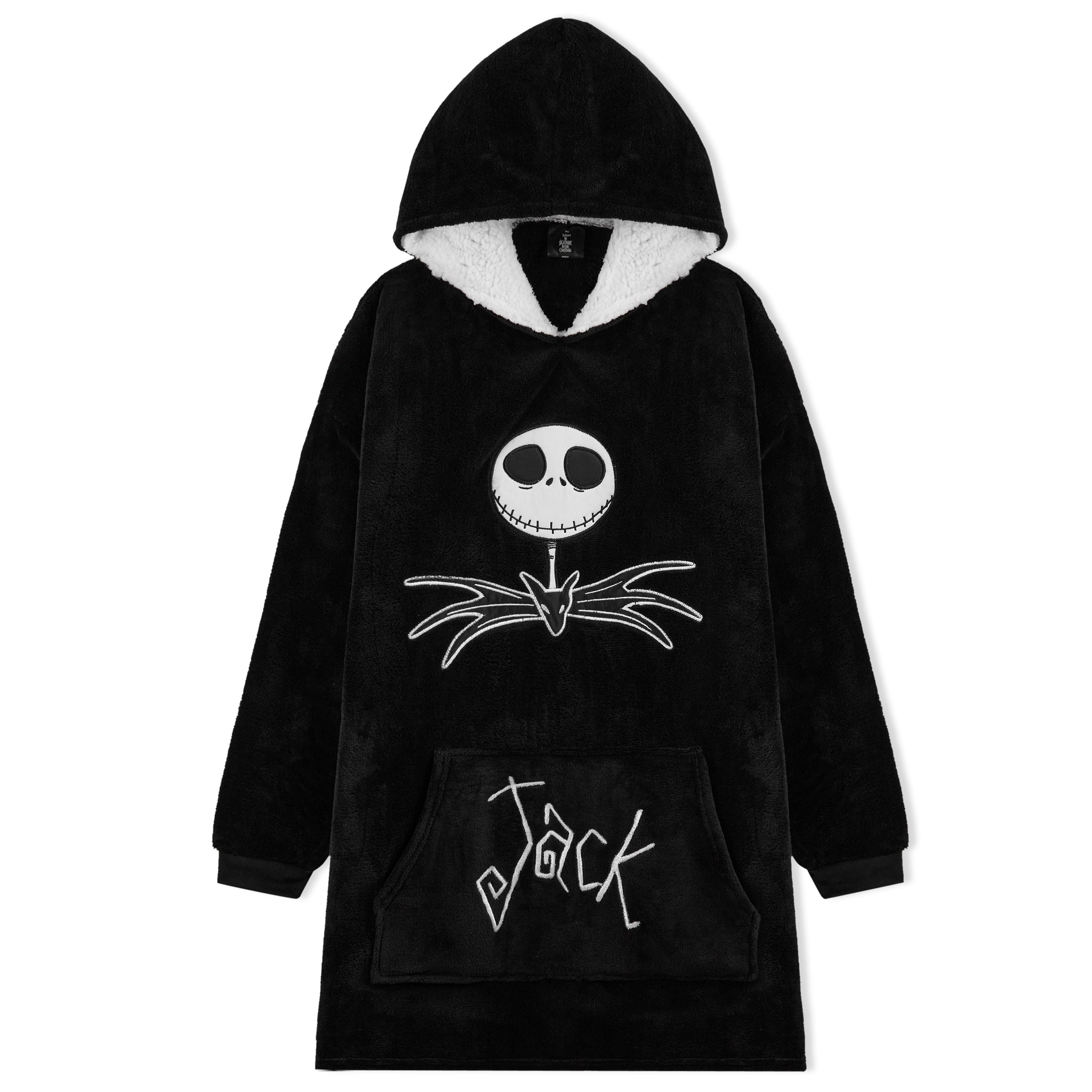 Disney Oversized Blanket Hoodie for Women - Black Jack Skellington - Get Trend