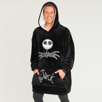 Disney Oversized Blanket Hoodie for Women - Black Jack Skellington - Get Trend