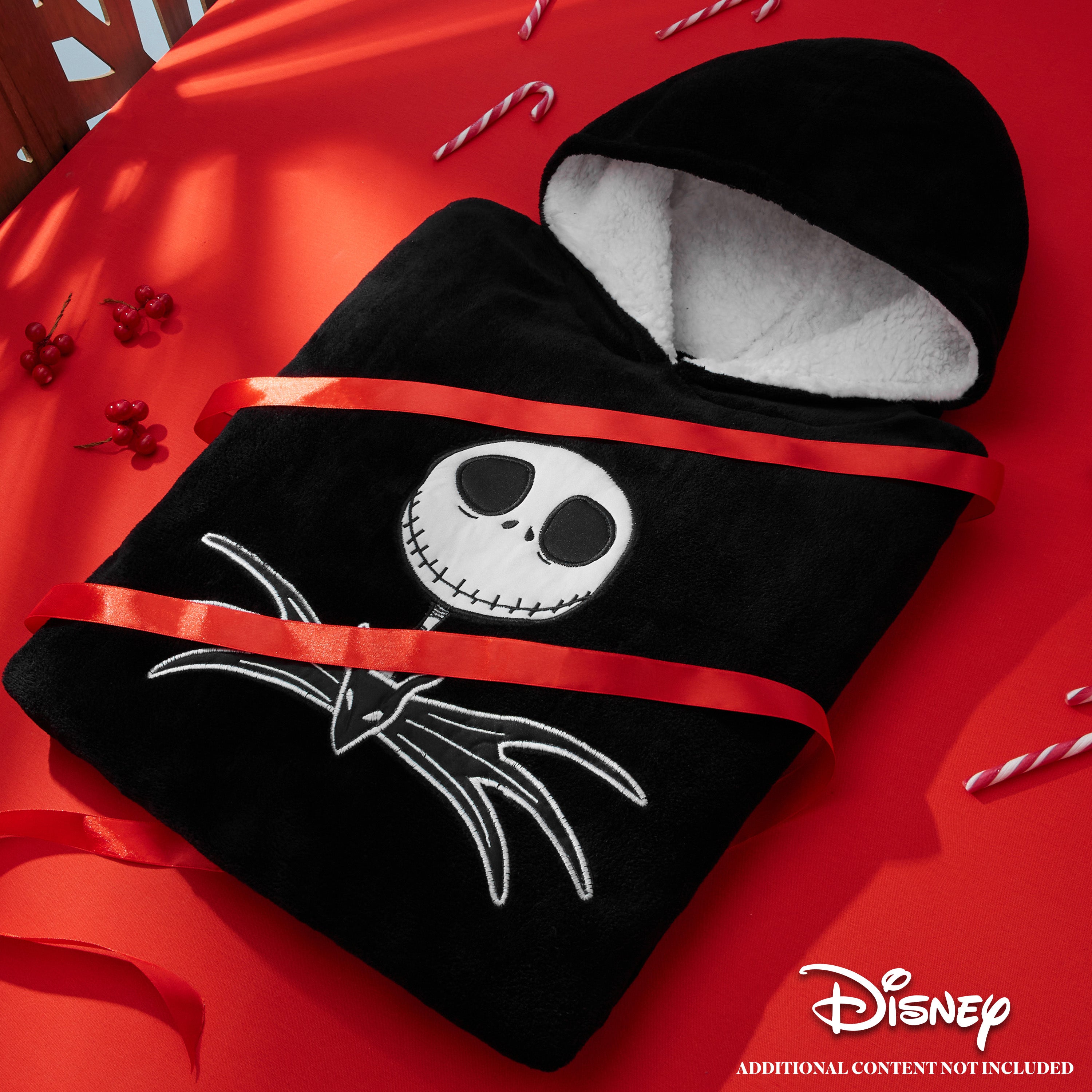 Disney Jack Skellington Fleece Hoodie Men Women Teenagers Oversized Fleece Poncho - Get Trend