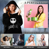 Disney Jack Skellington Fleece Hoodie Men Women Teenagers Oversized Fleece Poncho - Get Trend
