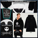 Disney Jack Skellington Fleece Hoodie Men Women Teenagers Oversized Fleece Poncho - Get Trend