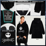 Disney Jack Skellington Fleece Hoodie Men Women Teenagers Oversized Fleece Poncho - Get Trend