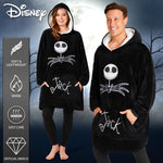 Disney Jack Skellington Fleece Hoodie Men Women Teenagers Oversized Fleece Poncho - Get Trend