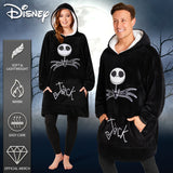 Disney Jack Skellington Fleece Hoodie Men Women Teenagers Oversized Fleece Poncho - Get Trend