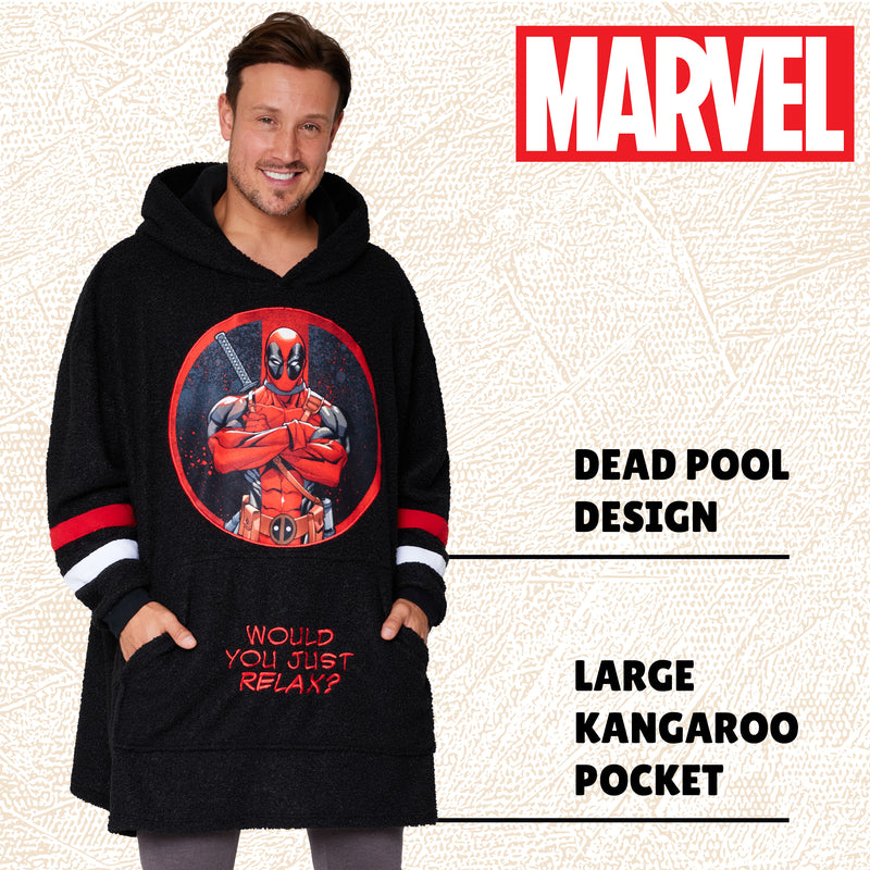 Marvel Blanket Hoodie for Men and Teenagers - Deadpool - Get Trend
