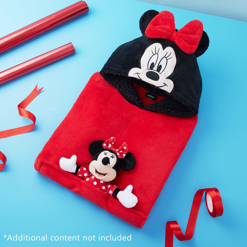 Disney Fleece Hoodie Blanket with Plush Toy for Kids - Minnie Mouse - Get Trend