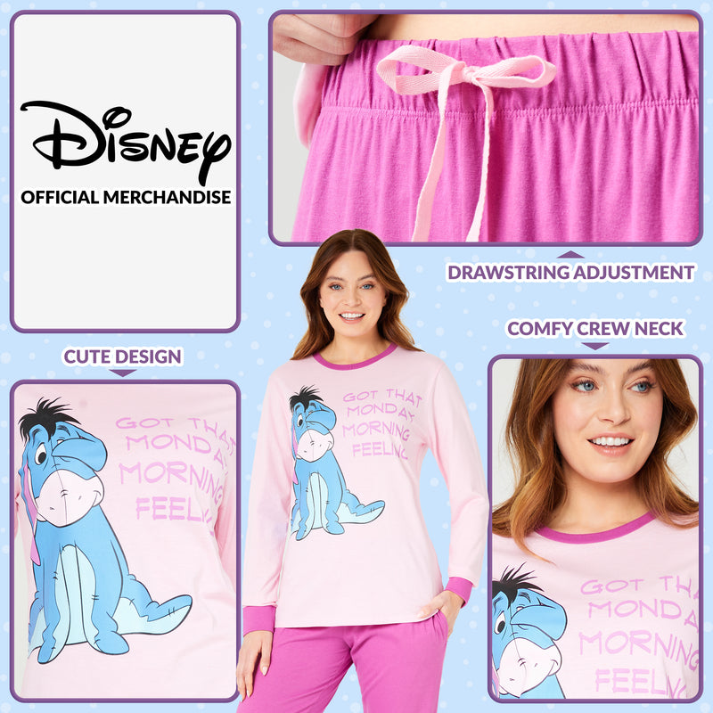 Disney Womens Pyjamas Set, Eeyore Nightwear for Women