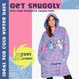 Disney Stitch Oversized Blanket Hoodie for Women - Stitch & Angel - Get Trend