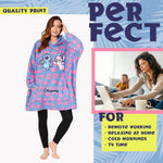 Disney Stitch Oversized Blanket Hoodie for Women - Stitch & Angel - Get Trend