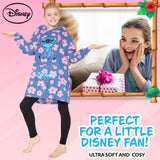 Disney Stitch Fleece Hoodie Blanket for Kids and Teenagers - One Size