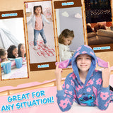 Disney Stitch Fleece Hoodie Blanket for Kids and Teenagers - One Size