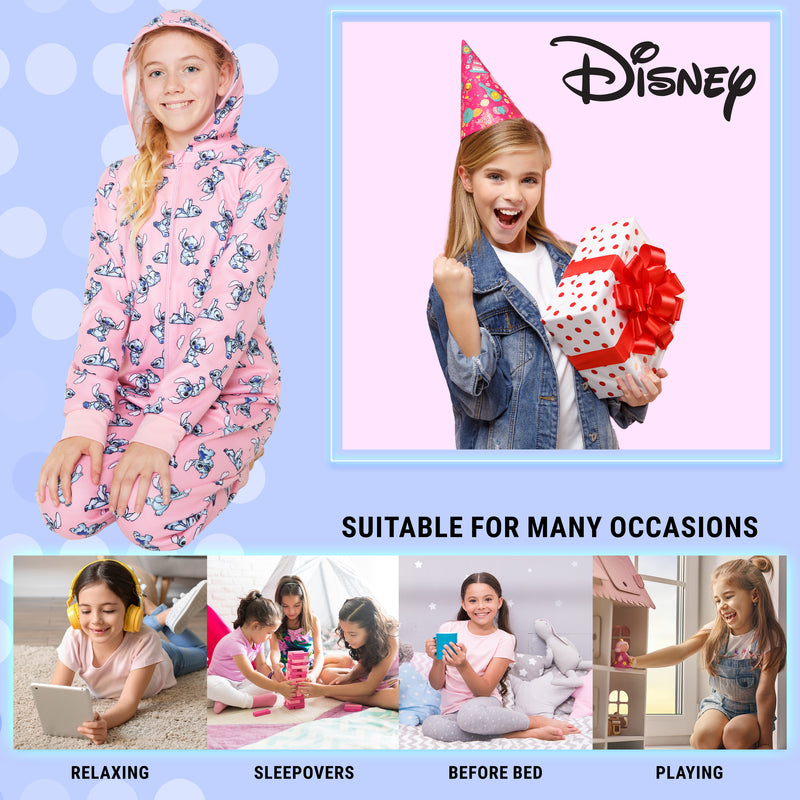 Disney Fleece Kids Onesie, Onesie for Kids - Stitch Pink - Get Trend