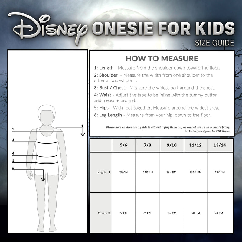 Disney Onesie for Kids - Fleece Onesie for Kids - Jack Skellington - Get Trend