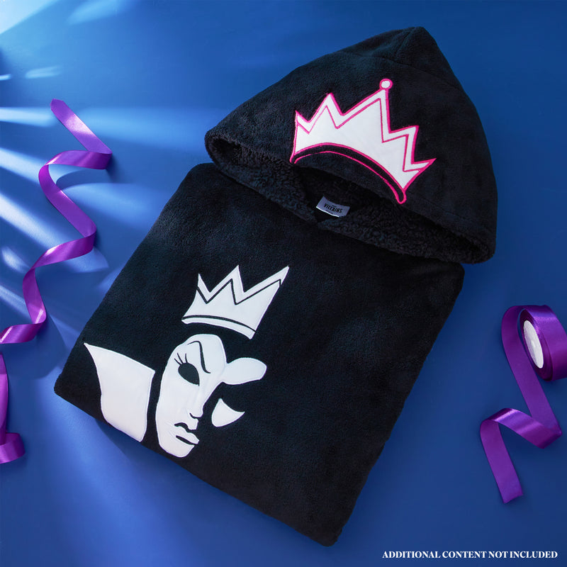 Disney Oversized Blanket Hoodie for Women  - Black Evil Queen - Get Trend