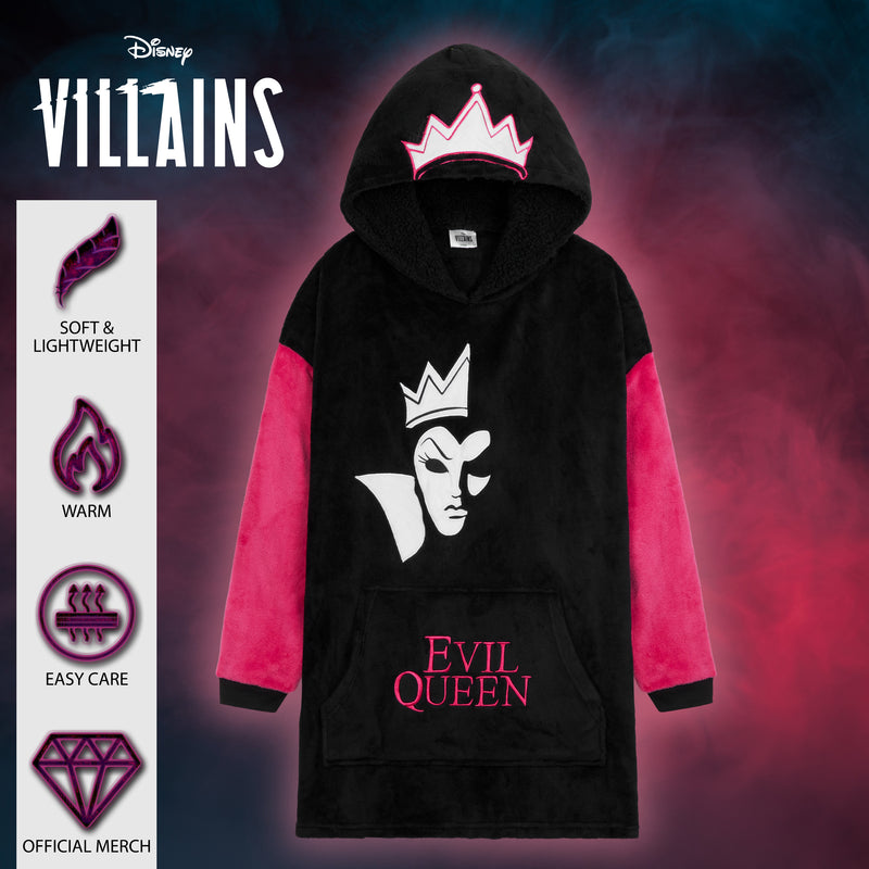 Disney Oversized Blanket Hoodie for Women  - Black Evil Queen - Get Trend