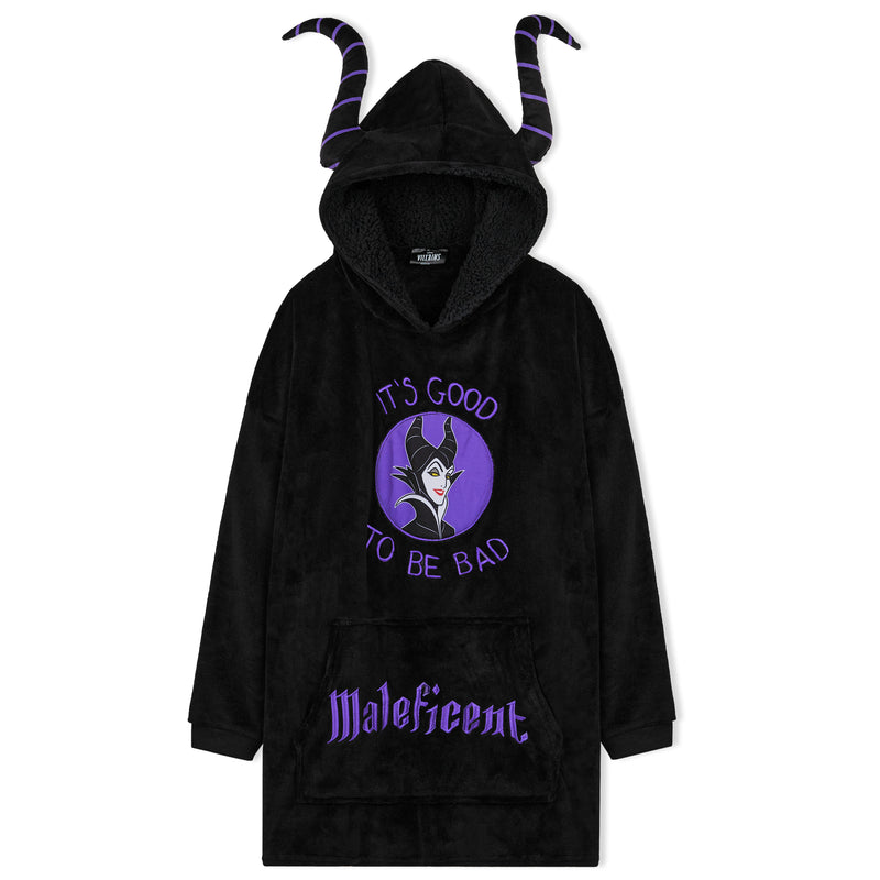 Disney Oversized Blanket Hoodie for Women - Black Maleficent - Get Trend