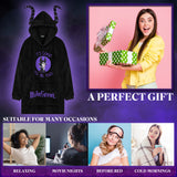 Disney Oversized Blanket Hoodie for Women - Black Maleficent - Get Trend