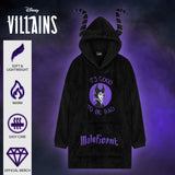 Disney Oversized Blanket Hoodie for Women - Black Maleficent - Get Trend