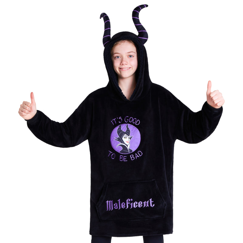 Disney Fleece Hoodie Blanket for Kids and Teenagers - Maleficent
