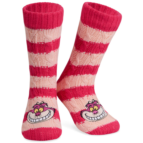 Disney Stitch Fluffy Socks for Women - Dark Pink Cheshire Cat - Get Trend